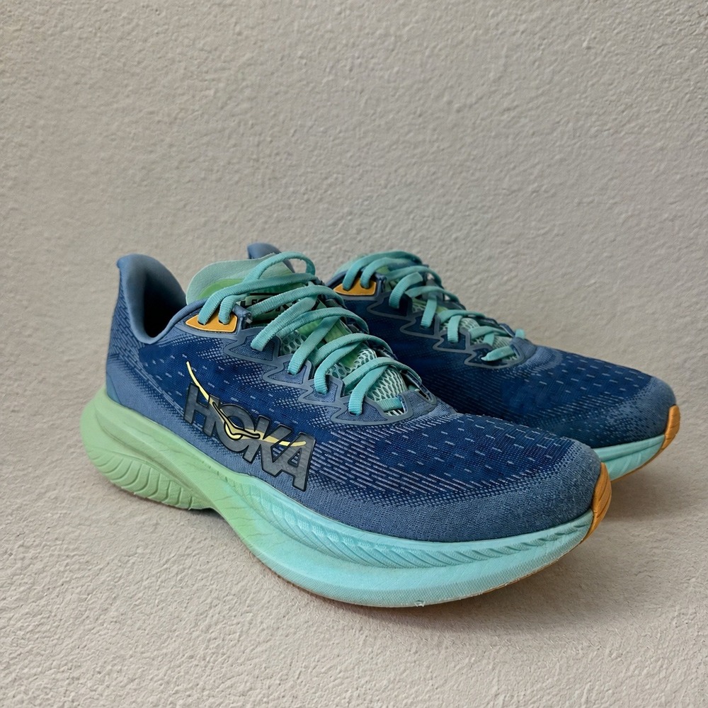 Hoka Mach 6 Running Shoes Blue Dusk Shadow Mens 1127893 Road Trainers sz 11.5D